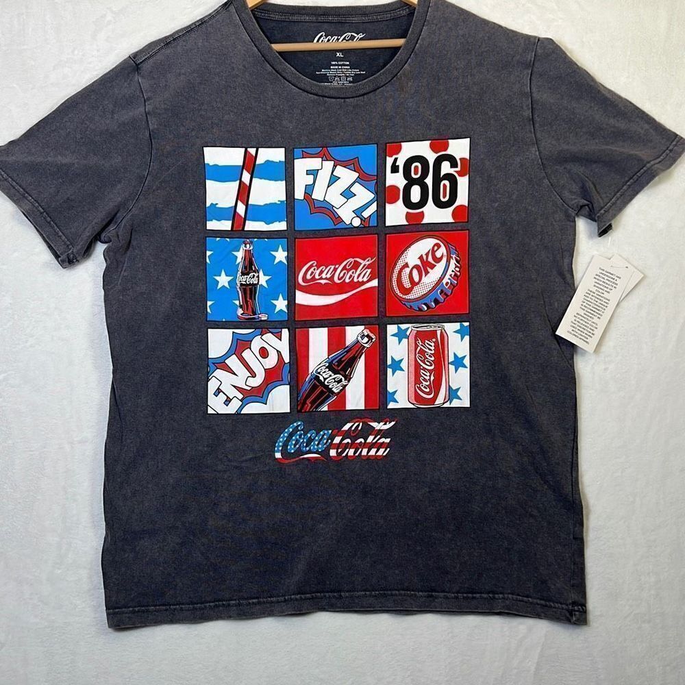 Coca Cola distressed‎ vintage T-shirt- NWT- Men XL